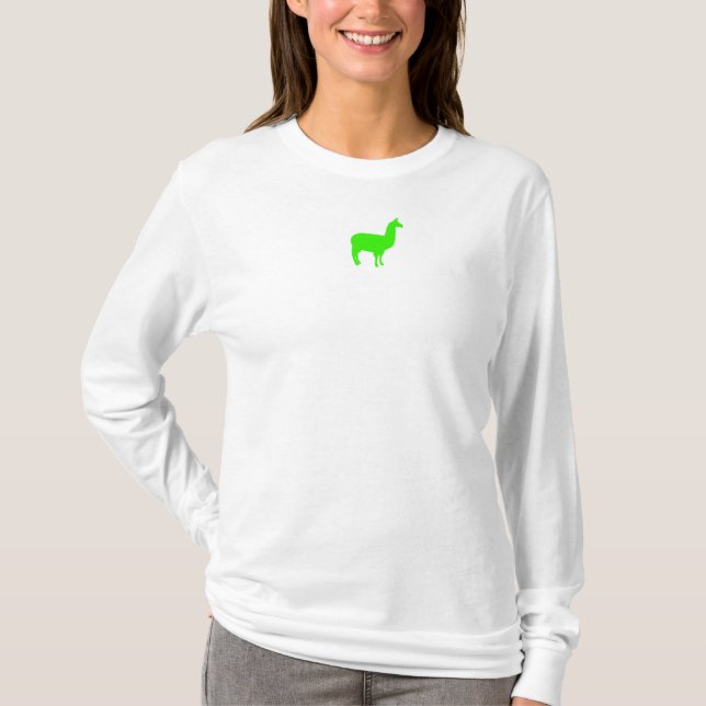 T-shirt Lama au néon (Devant)