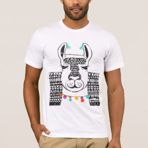 T-shirt Lama de partie - portrait