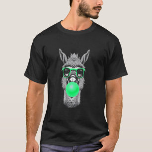T-shirt Lama drôle d'alpaga des Andes drôle de lunettes de