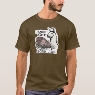 T-shirt Lama drôle obtenant le jambon par des studios de
