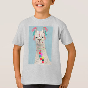 T-shirt Lama orné - blanc