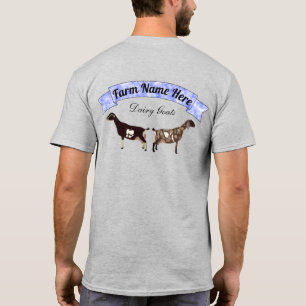 T-shirt LaMancha et la chèvre laitière nubienne personna