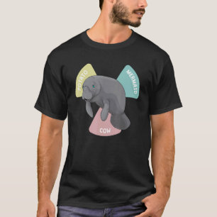 T-shirt Lamantin Mermaid drôle graphique flotteur pomme de