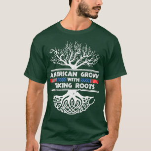 T-shirt L'Américain Cultive Avec Des Racines Viking Scandi