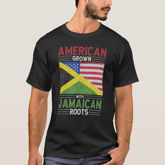 T-shirt L'Américain Cultive Avec Les Racines Jamaïcaines A (Devant)