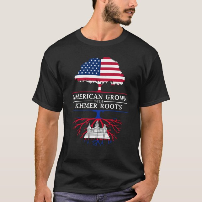 T-shirt L'Américain développé avec le Cambodgien enracine  (Devant)
