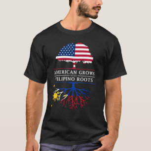 T-shirt L'Américain développé avec le Philippin enracine  