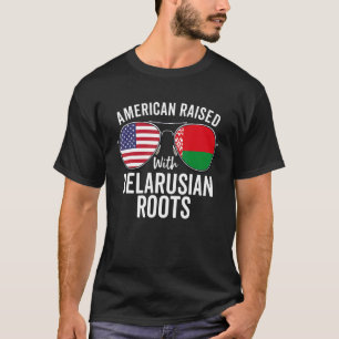 T-shirt L'Américain Élevé Avec Des Racines Biélorusses Usa
