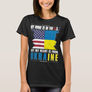 T-shirt L'Américain grandisse Ukrainien Américain d'Ukrain
