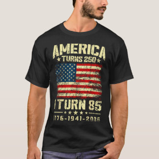 T-shirt L'Amérique a 250 ans, j'ai 85 ans - 250e anniversa