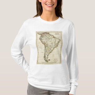 T-shirt L'Amérique du Sud avec des frontières décrites