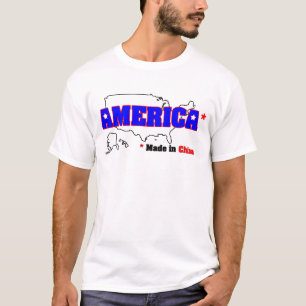 T-shirt L'Amérique, fabriquée en Chine