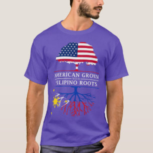 T-shirt L'Amérique grandit avec des racines philippines Ph