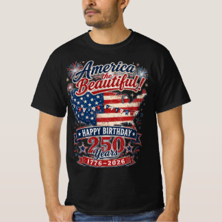 T-shirt L'Amérique la Belle ! 250e anniversaire