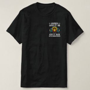 T-shirt L'Amérique L'Aime Ou La Rend Amérindienne