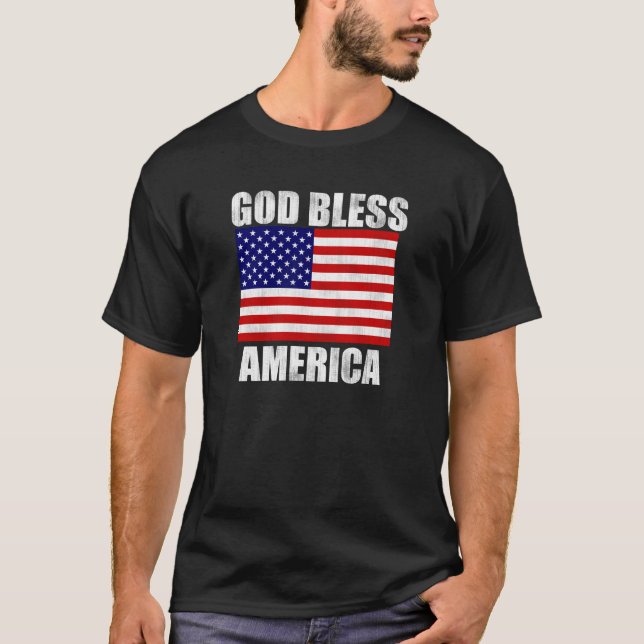 T-shirt L'Amérique s'est fanée chemise foncée (Devant)