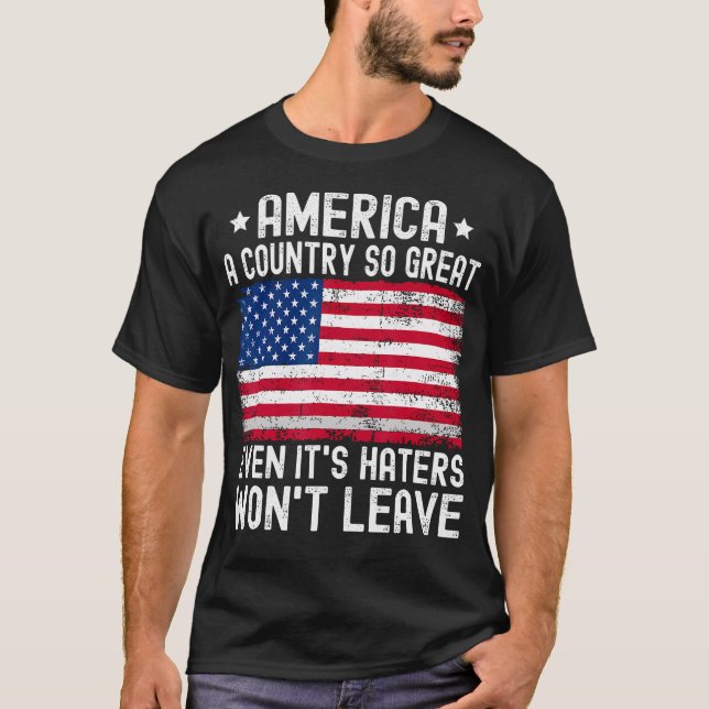T-shirt L'Amérique Un Pays Si Grand Même Si Ce Sont Les Ha (Devant)