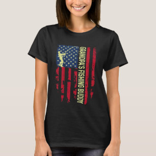 T-shirt L'ami de pêche de Papy Enfants Papa Fils Équipe Je
