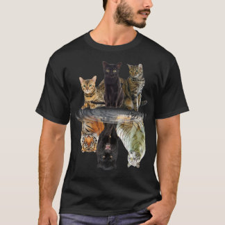 T-shirt L'ami des chats Amoureux des chats Tigre mou