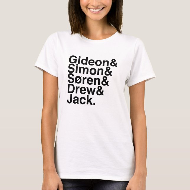 T-shirt L'ami Gideon, Simon, Soren de livre, a dessiné, (Devant)