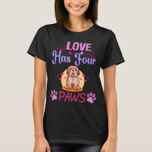T-shirt L'amour a quatre pattes Couple de Chien de taureau