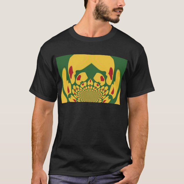 T-shirt L'amour à Rasta Couleurs : Coeurs de reggae (Devant)