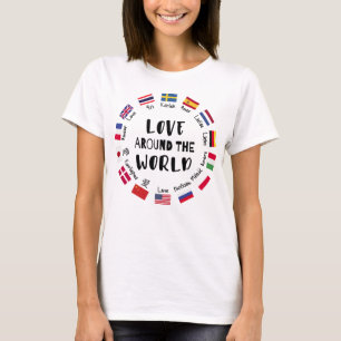 T-shirt L'amour autour des langues du monde