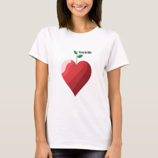 T-shirt L'amour, c'est la vie : le coeur et le design Plan
