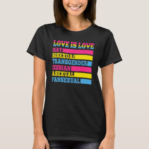 T-shirt L'Amour C'Est L'Amour Gay Bisexuel Transgenre Pans