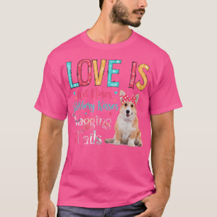 T-shirt L'Amour C'Est Le Nez Humide La Goutte Baisers Bais