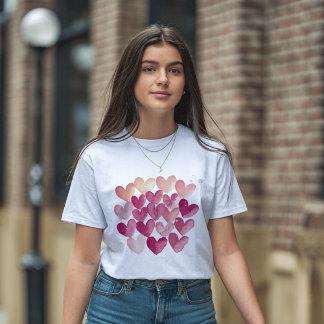 T-shirt L'amour dans chaque point | Coeur rose Saint Valen