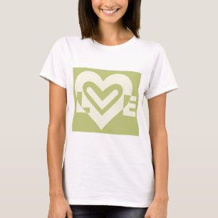 T-shirt L'amour dans Sage Green