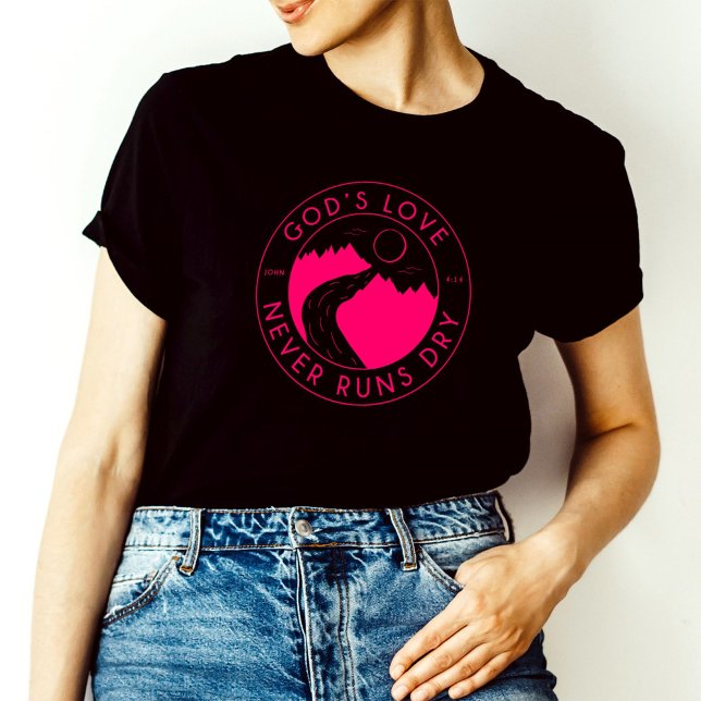 T-shirt L'Amour de Dieu ne tourne jamais Bible sèche Verse (Créateur téléchargé)