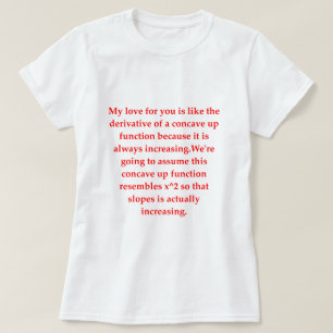 T-shirt l'amour de geek de maths prennent la ligne