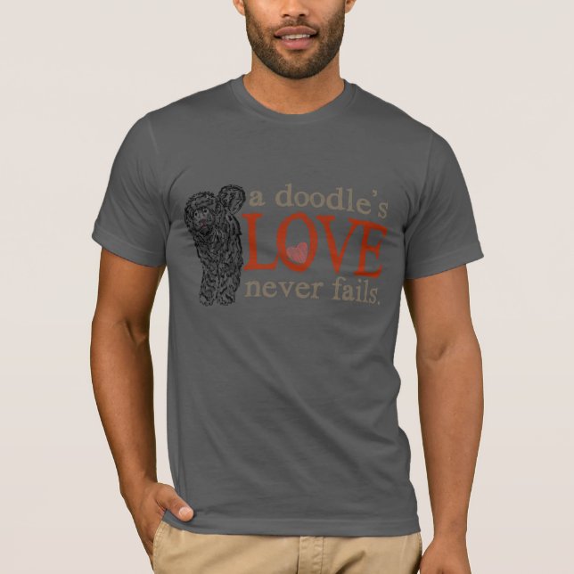 T-shirt L'amour de griffonnage n'échoue jamais - (Devant)