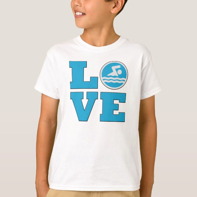 T-shirt L'Amour De La Nage Pour Les Nageurs Compétitifs Ou (Devant)