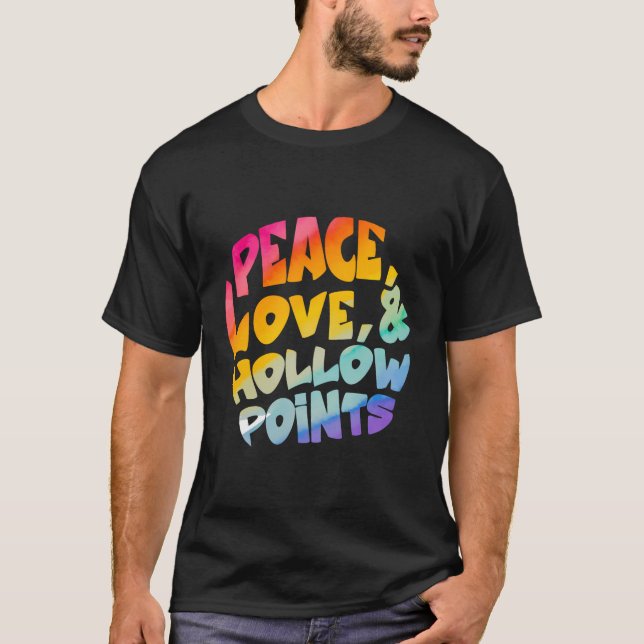 T-shirt L'Amour De La Paix Et Les Points Hollow (Devant)