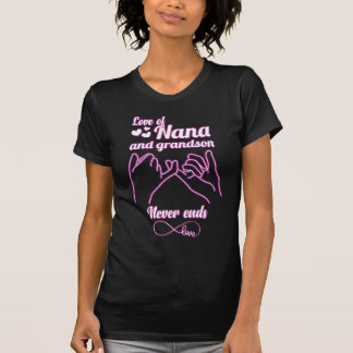 T-shirt L'amour de Nana et de son petit-fils ne s'arrête j