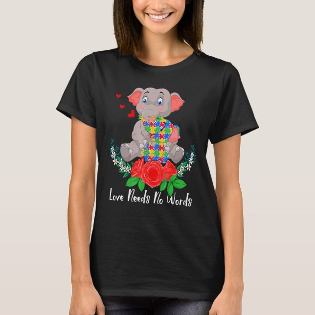 T-shirt L'Amour De sensibilisation sur l'autisme N'A Pas B (Devant)