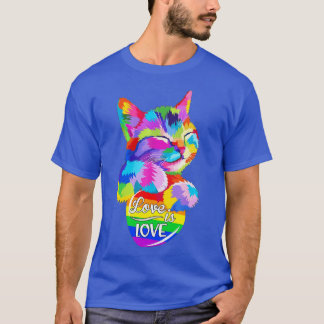 T-shirt L'amour des chats LGBT est amour