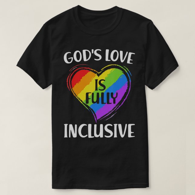 T-shirt L'Amour Des Dieux Est Pleinement Inclusif Gay prid (Design devant)