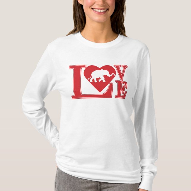 T-shirt L'amour des éléphants (Devant)