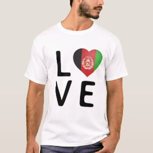 T-shirt L'amour - Drapeau Afghanistan