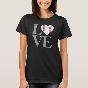 T-shirt L'amour du baseball au coeur