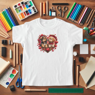 T-shirt L'amour du chiot pour Valentine