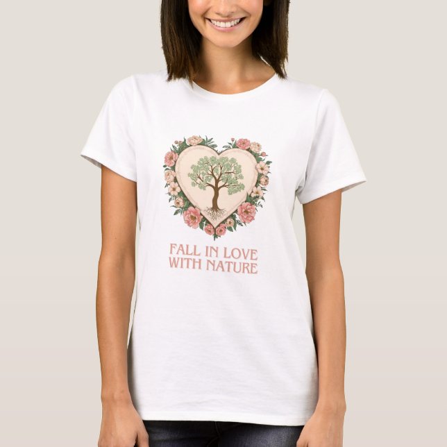 T-shirt L'amour du coeur de la nature (Devant)