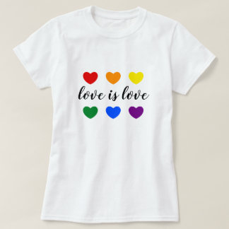 T-shirt L'amour du texte personnalisé est l'amour LGBT Rai