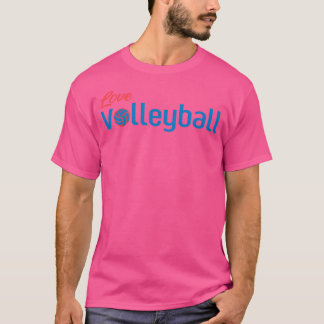 T-shirt L'Amour Du Volley-ball Pour Les Jeunes Filles Garç