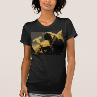 T-shirt L'amour entre un chat et une fleur