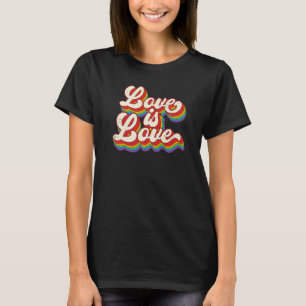 T-shirt L'amour est amour Rétro LGBT Lesbienne Gay Pride B